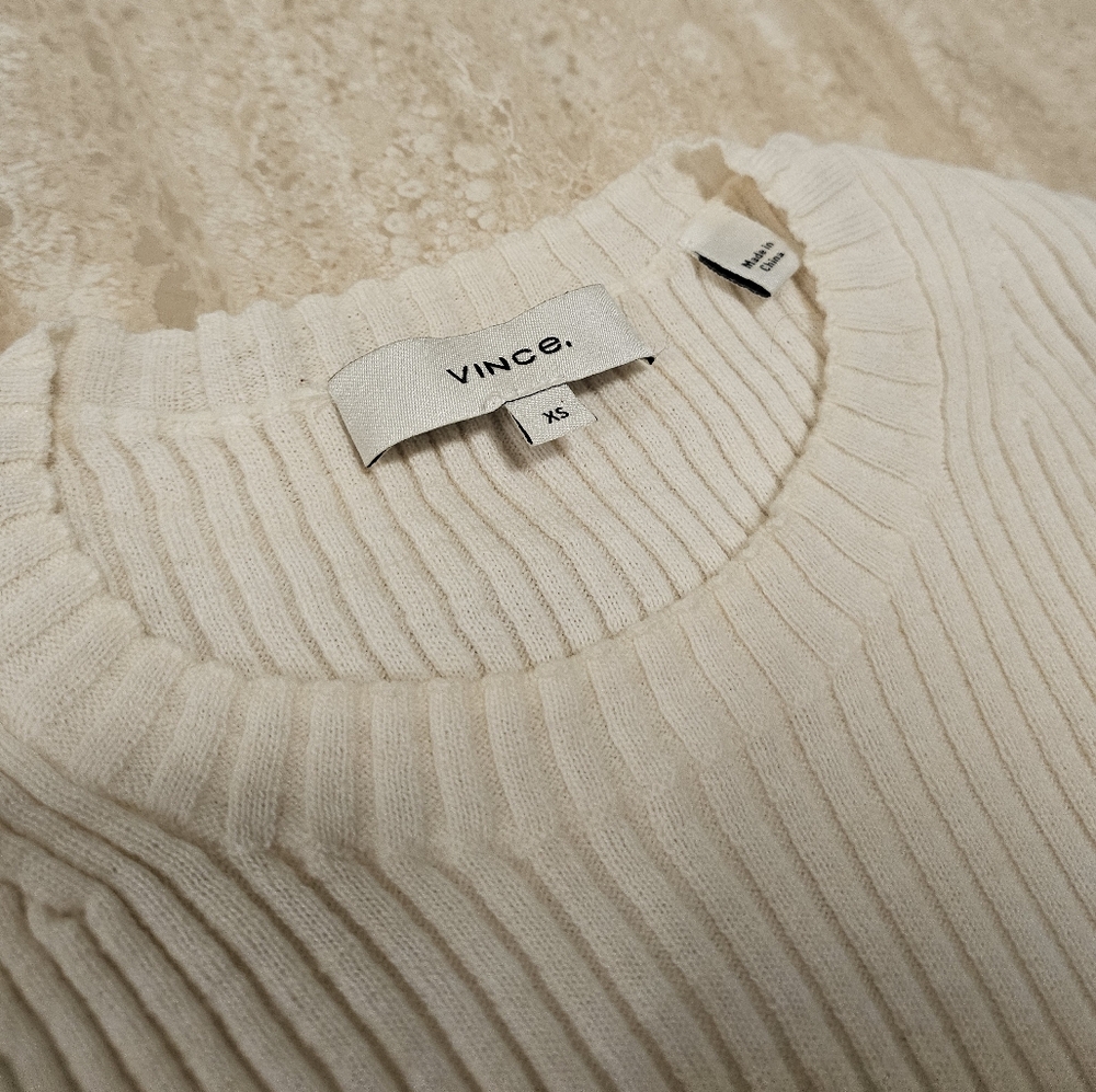 Vince Wool Rib Knit Crew Neck Sweater - Picture 7 of 7